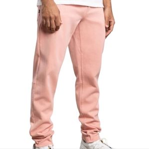 NWT 686 M Pink Rosette Everywhere Performance Double Knit Jogger Pants